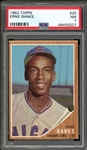 1962 Topps #25 Ernie Banks PSA 7 NM