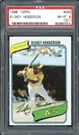 1980 Topps #482 Rickey Henderson PSA 8 NM-MT (OC)