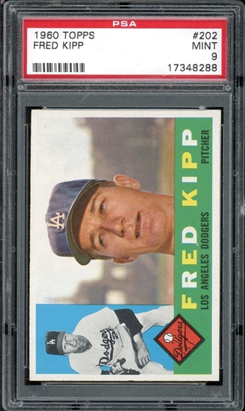 1960 Topps #202 Fred Kipp PSA 9 MINT