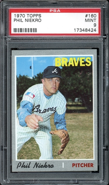 1970 Topps #160 Phil Niekro PSA 9 MINT