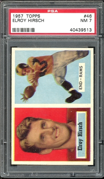 1957 Topps #46 Elroy Hirsch PSA 7 NM