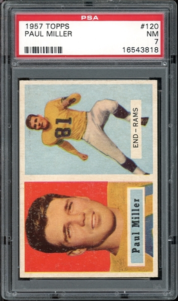 1957 Topps #120 Paul Miller PSA 7 NM