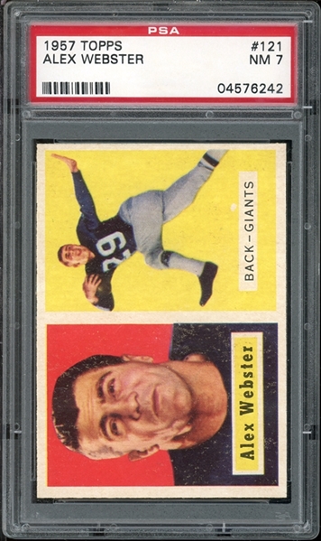 1957 Topps #121 Alex Webster PSA 7 NM