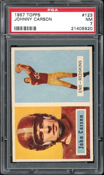 1957 Topps #123 Johnny Carson PSA 7 NM