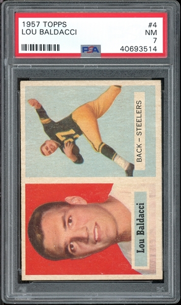 1957 Topps #4 Lou Baldacci PSA 7 NM