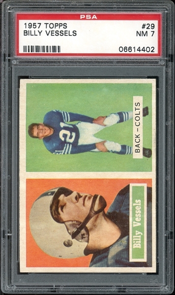 1957 Topps #29 Billy Vessels PSA 7 NM