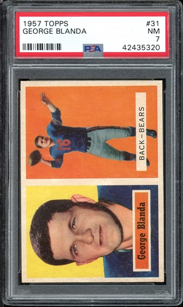 1957 Topps #31 George Blanda PSA 7 NM