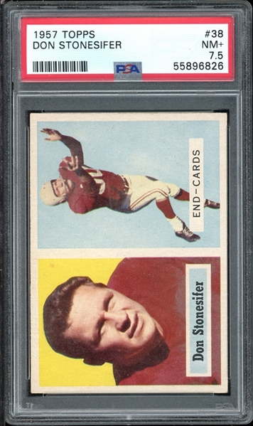 1957 Topps #38 Don Stonesifer PSA 7.5 NM+