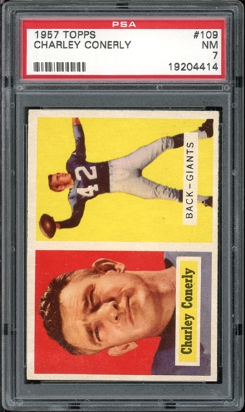 1957 Topps #109 Charley Conerly PSA 7 NM