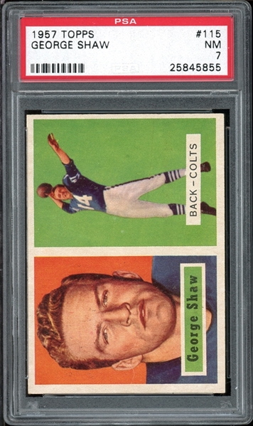 1957 Topps #115 George Shaw PSA 7 NM