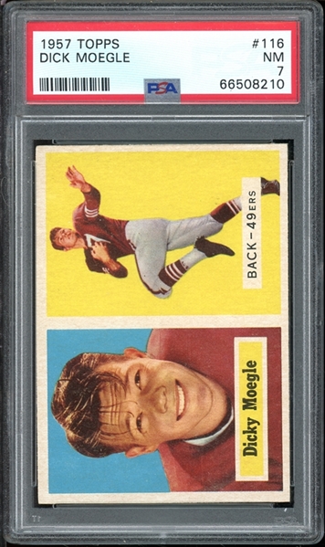 1957 Topps #116 Dick Moegle PSA 7 NM