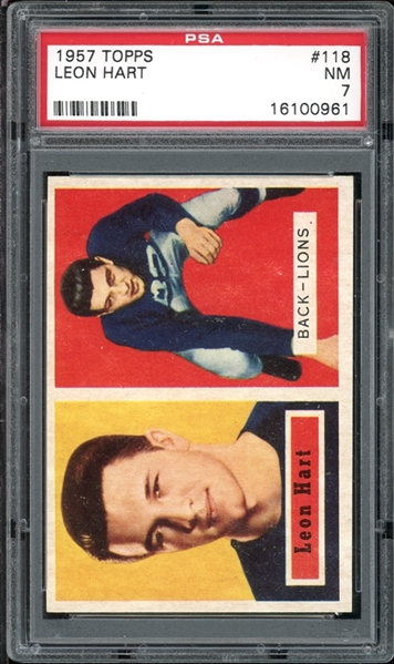 1957 Topps #118 Leon Hart PSA 7 NM