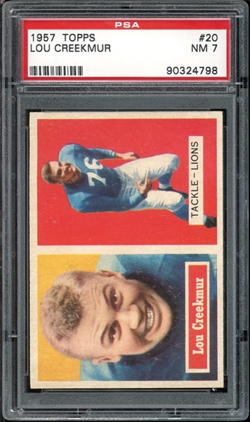 1957 Topps #20 Lou Creekmur PSA 7 NM