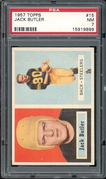 1957 Topps #15 Jack Butler PSA 7 NM