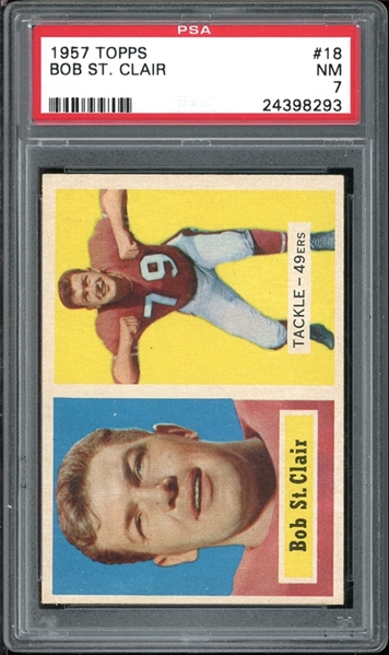 1957 Topps #18 Bob St. Clair PSA 7 NM