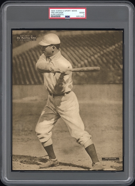 1909-13 M101-2 Sporting News Supplements Tris Speaker PSA 2 GD