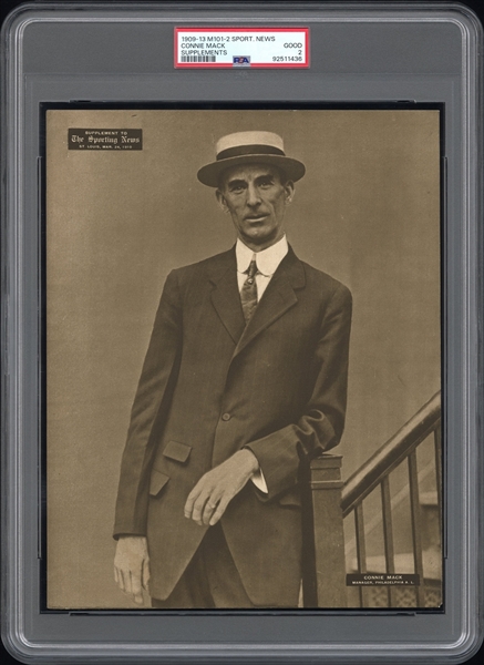 1909-13 M101-2 Sporting News Supplements Connie Mack PSA 2 GD