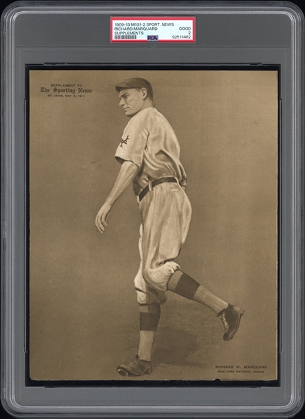 1909-13 M101-2 Sporting News Supplements Richard Marquard PSA 2 GD