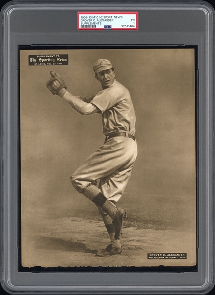 1909-13 M101-2 Sporting News Supplements Grover C. Alexander PSA 1 PR