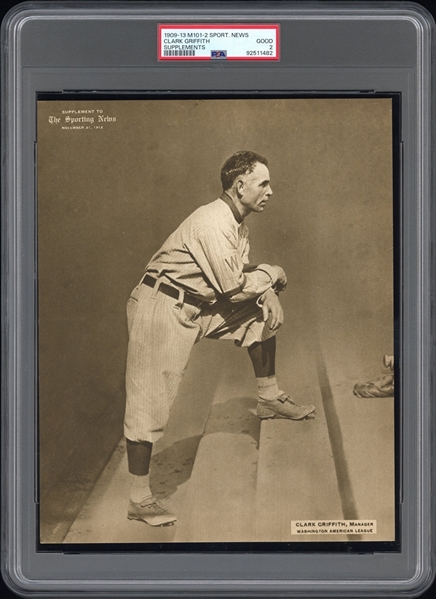 1909-13 M101-2 Sporting News Supplements Clark Griffith PSA 2 GD