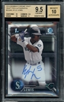 2016 Bowman Chrome Draft Pick Autographs #CDAKL Kyle Lewis BGS 9.5 GEM MINT AUTO 10