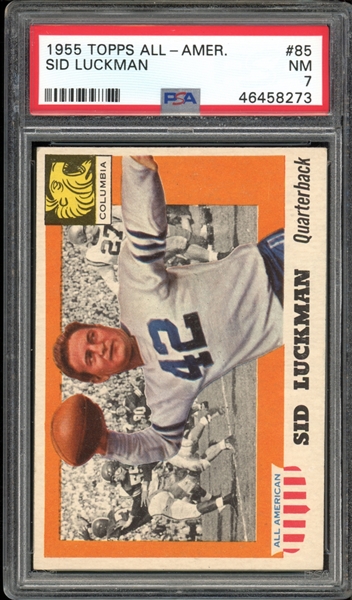 1955 Topps All American #85 Sid Luckman PSA 7 NM