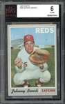 1970 Topps #660 Johnny Bench BVG 6 EX-MT