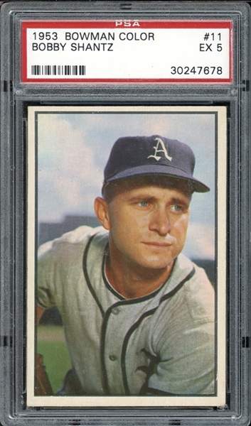 1953 Bowman Color #11 Bobby Shantz PSA 5 EX