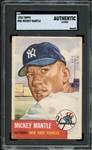 1953 Topps #82 Mickey Mantle SGC Authentic Altered