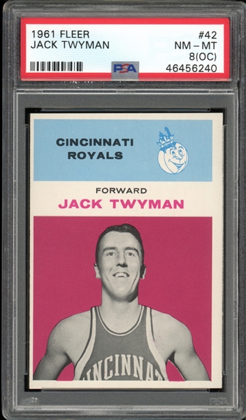 1961 Fleer #42 Jack Twyman PSA 8 (OC)