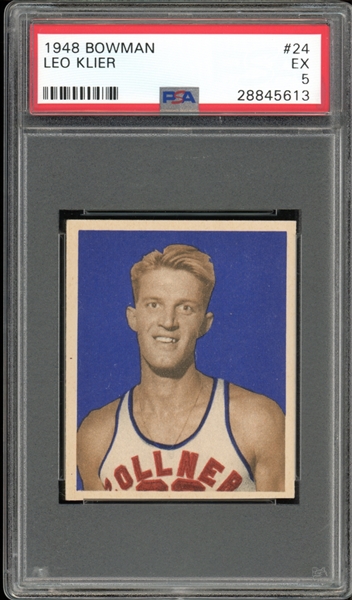 1948 Bowman #24 Leo Klier PSA 5 EX