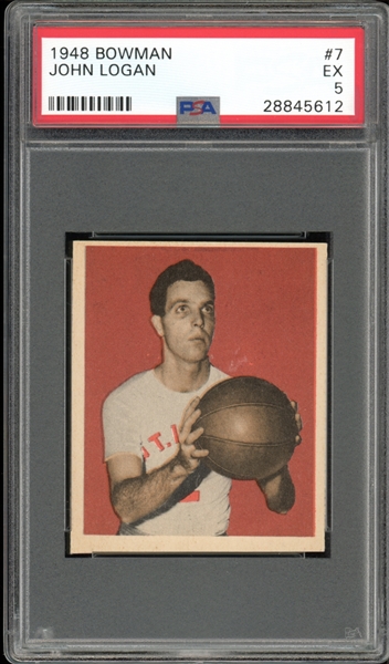 1948 Bowman #7 John Logan PSA 5 EX