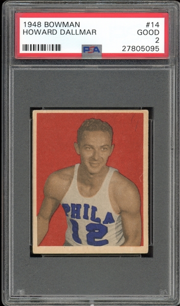 1948 Bowman #14 Howard Dallmar PSA 2 GOOD