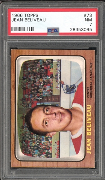 1966 Topps #73 Jean Beliveau PSA 7 NM 