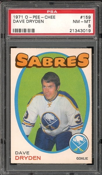 1971 O-Pee-Chee #159 Dave Dryden PSA 8 NM-MT