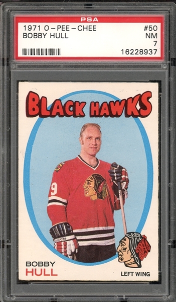 1971 O-Pee-Chee #50 Bobby Hull PSA 7 NM