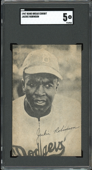 1947 Bond Bread Exhibit Jackie Robinson SGC 5 EX