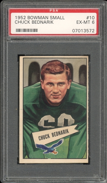 1952 Bowman Small #10 Chuck Bednarik PSA 6 EX-MT