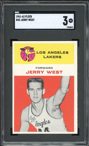 1961-62 Fleer #43 Jerry West SGC 3 VG