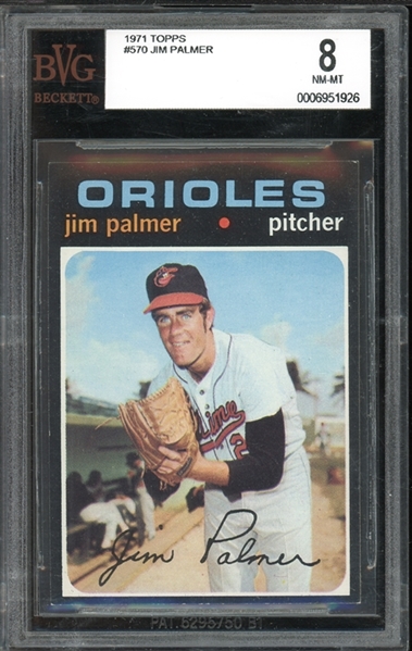 1971 Topps #570 Jim Palmer BVG 8 NM-MT