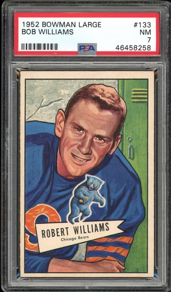 1952 Bowman Large #133 Bob Williams PSA 7 NM