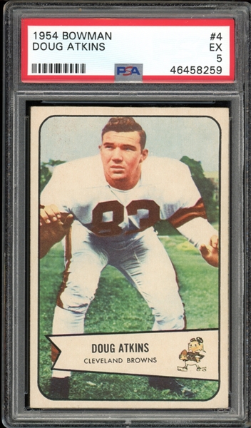 1954 Bowman #4 Doug Atkins PSA 5 EX