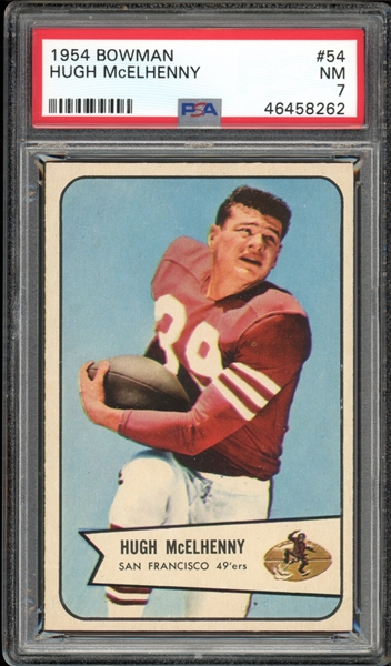 1954 Bowman #54 Hugh McElhenny PSA 7 NM