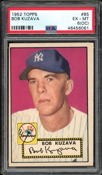 1952 Topps #85 Bob Kuzava PSA 6 EX-MT (OC)