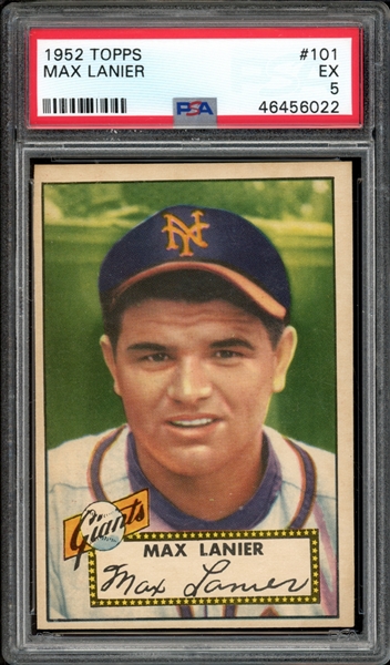 1952 Topps #101 Max Lanier PSA 5 EX