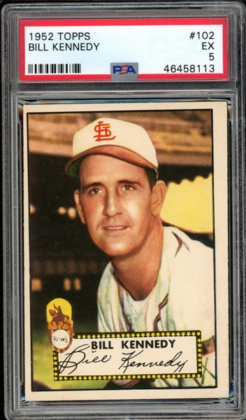 1952 Topps #102 Bill Kennedy PSA 5 EX