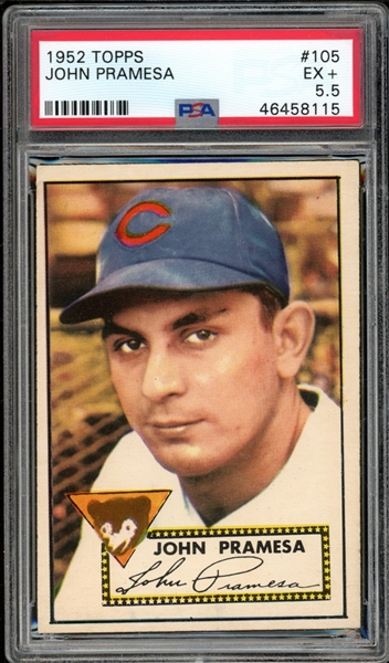 1952 Topps #105 John Pramesa PSA 5.5 EX+