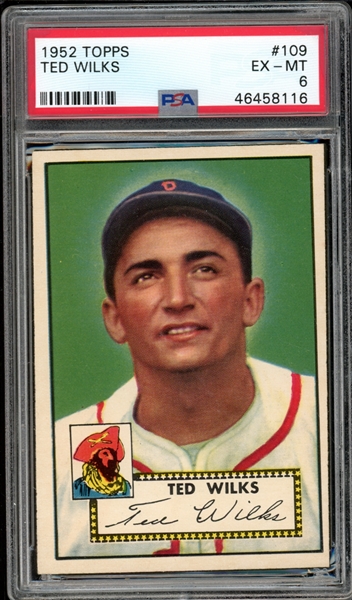 1952 Topps #109 Ted Wilks PSA 6 EX-MT