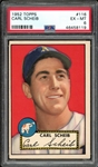 1952 Topps #116 Carl Scheib PSA 6 EX-MT