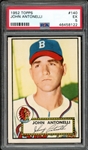 1952 Topps #140 John Antonelli PSA 5 EX